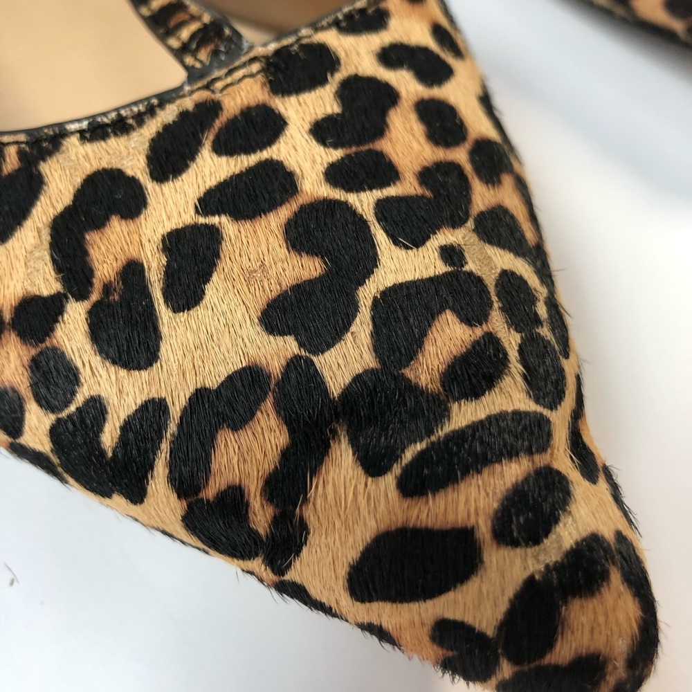 Sole Society Leopard Print Pointed Toe Flats 10 - Picture 3 of 8